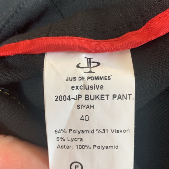 Flower Embroidered Black Women Pants - Picture 9 of 11